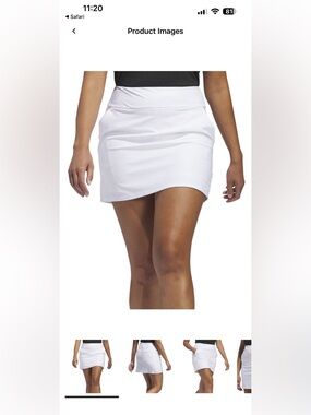 Adidas White Women's Athletic Skort - Golf